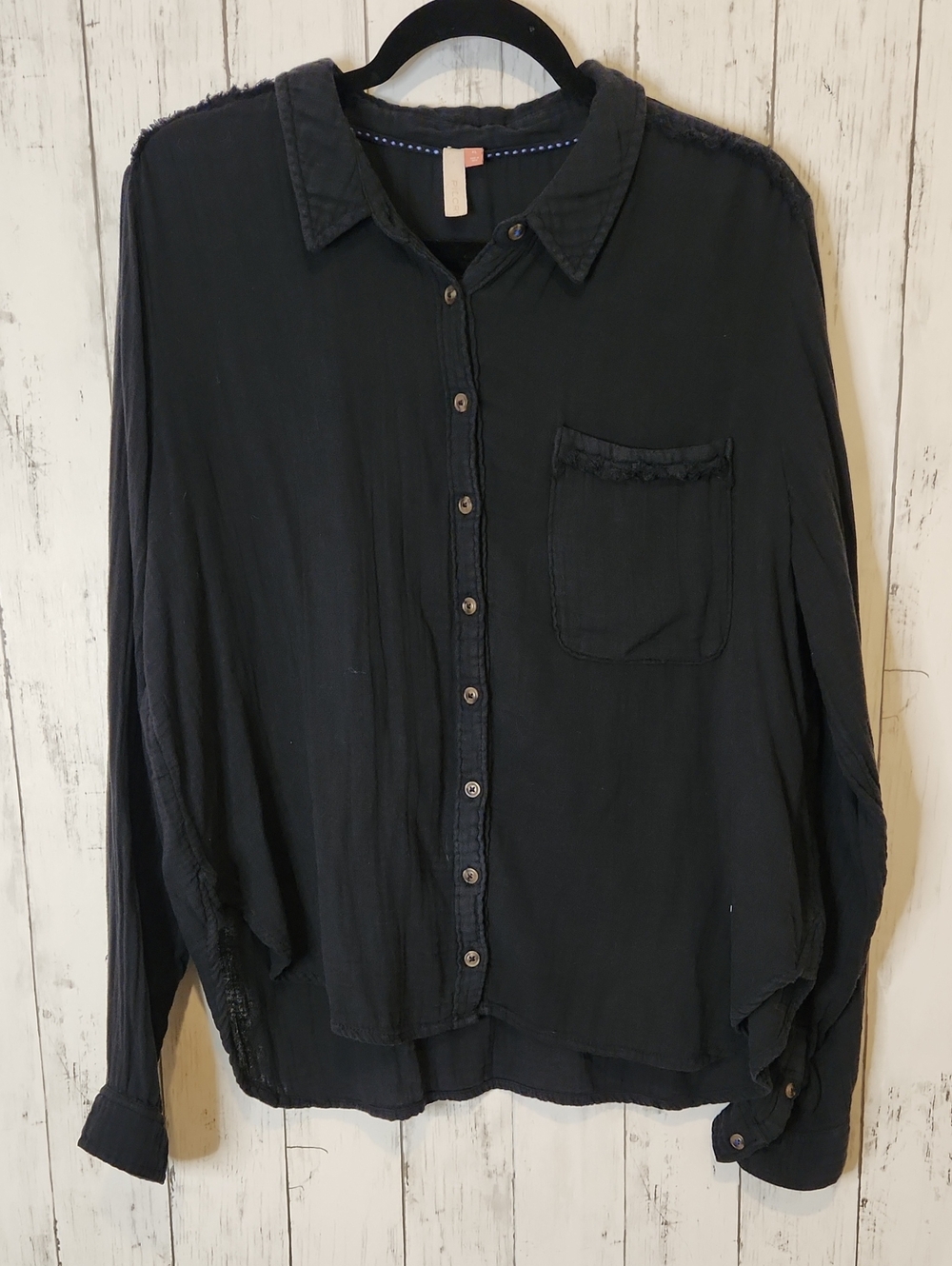 Pilcro Black Button-Down Shirt